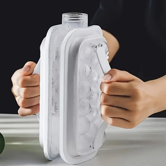 Portable 2-in-1 Folding Ice Maker Water Bottle