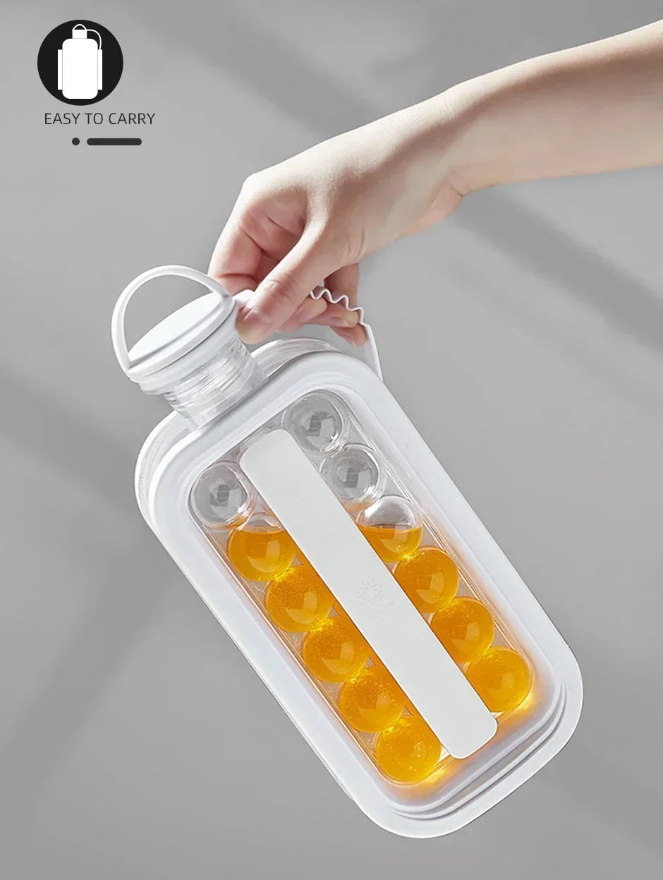 Portable 2-in-1 Folding Ice Maker Water Bottle
