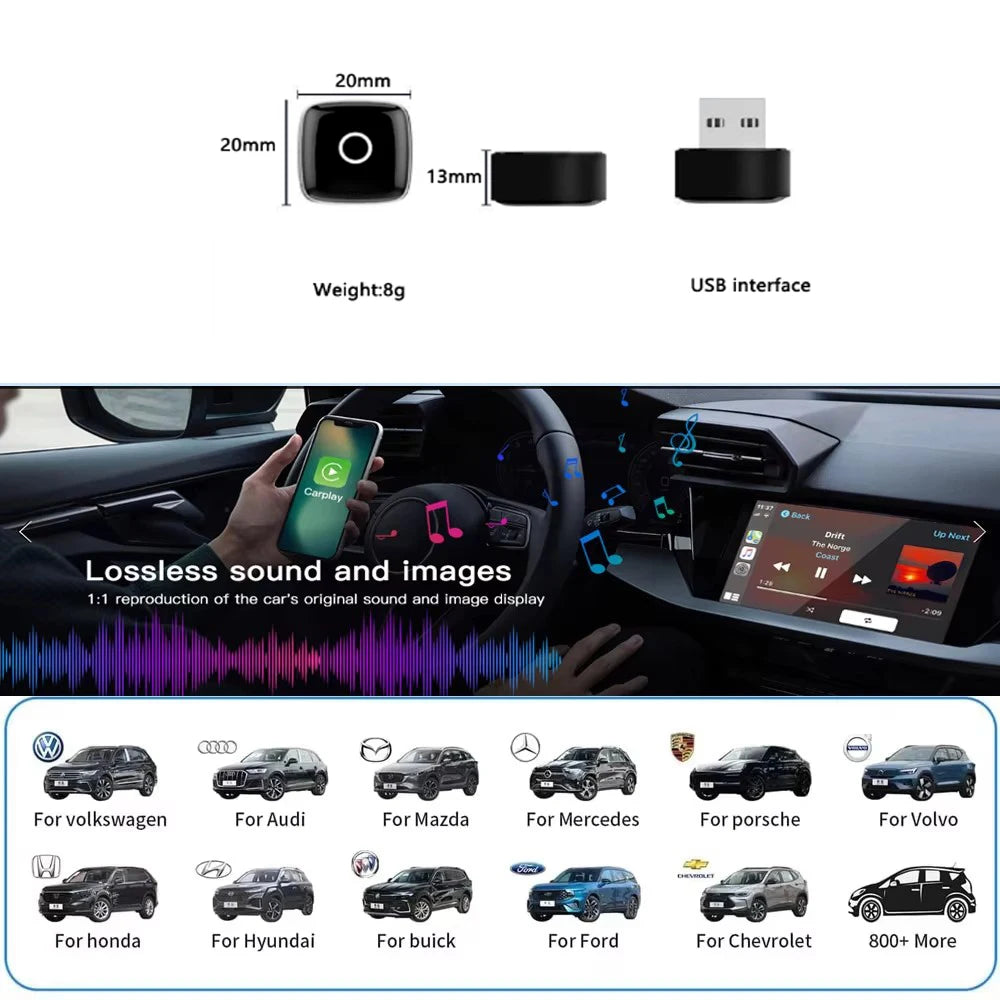 Wireless carplay plug and play