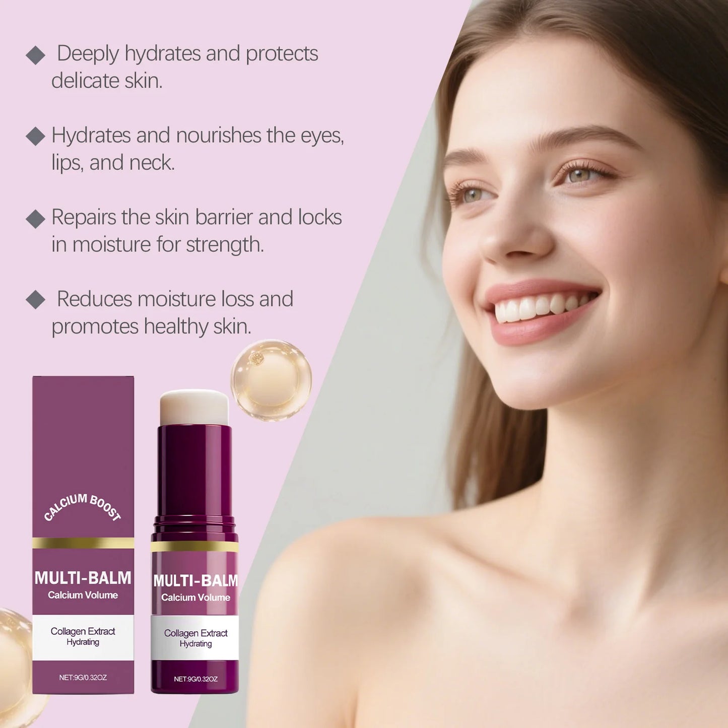 Calcium Multi Balm Stick Collagen Hydrating Face Moisturize