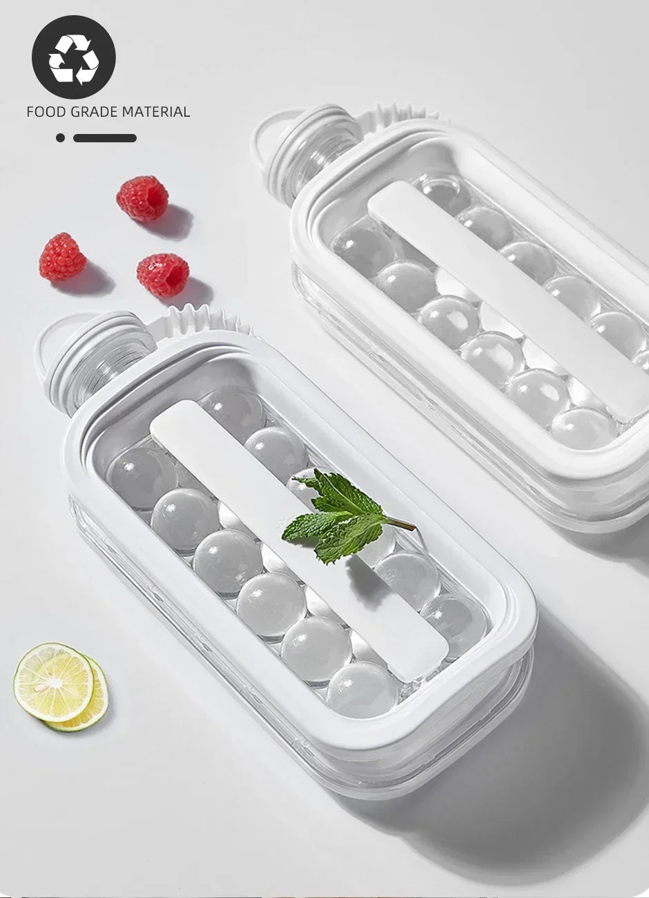 Portable 2-in-1 Folding Ice Maker Water Bottle