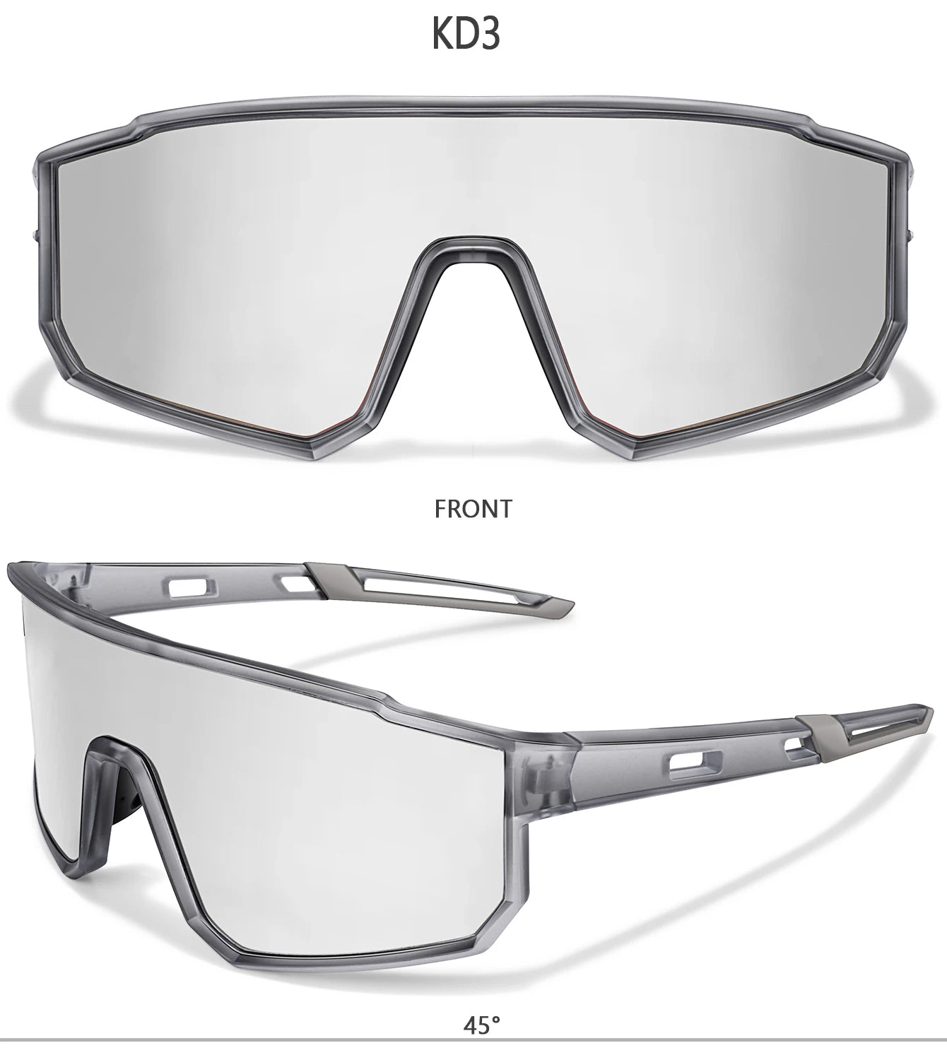 Trendy sunglasses with silver mirrored lenses 