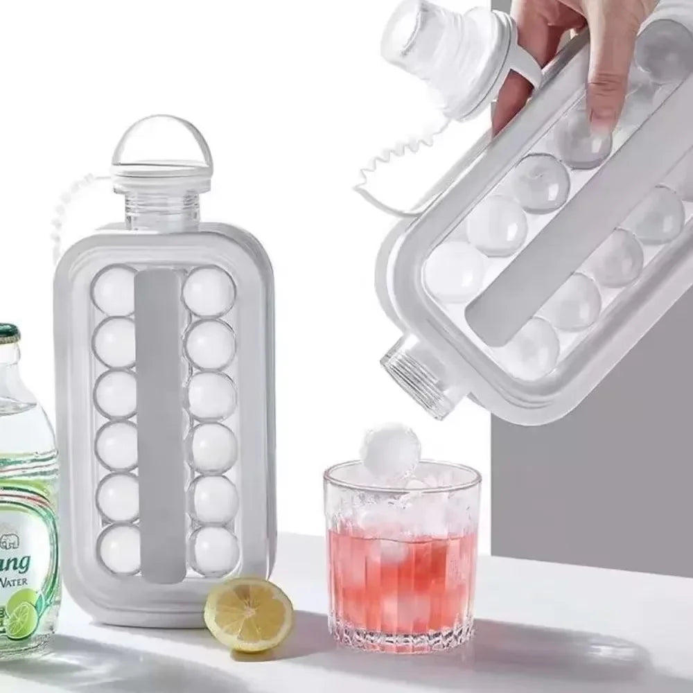 Portable 2-in-1 Folding Ice Maker Water Bottle