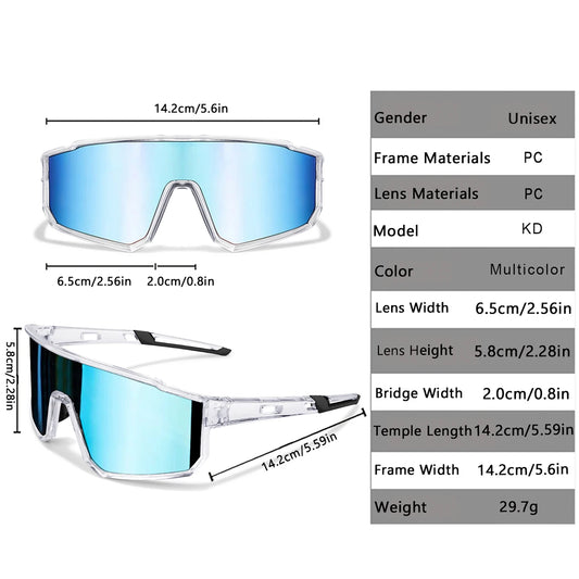 Trendy sunglasses with blue mirrored lenses 