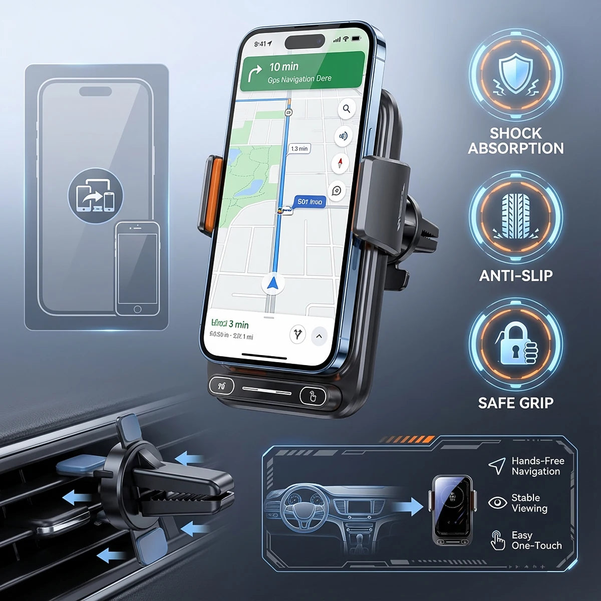 Wireless car phone charger