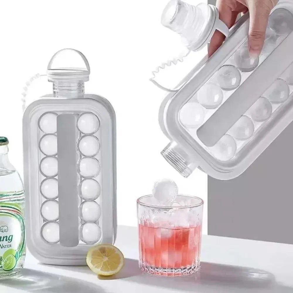 Portable 2-in-1 Folding Ice Maker Water Bottle