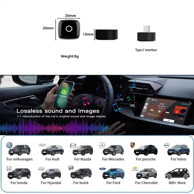 Wireless carplay plug and play